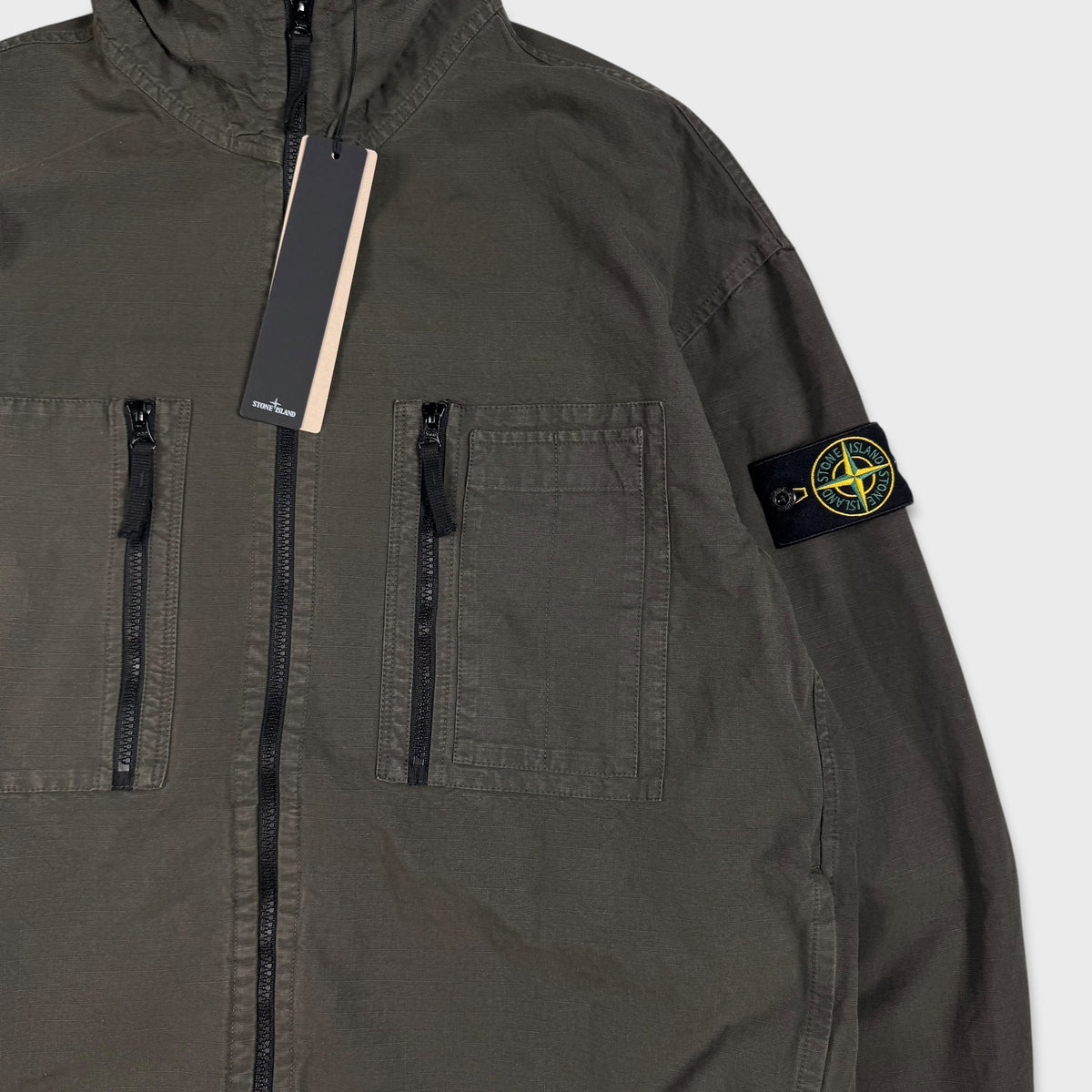 Stone Island Organic Cotton Ripstop Hooded Jacket XL NEW