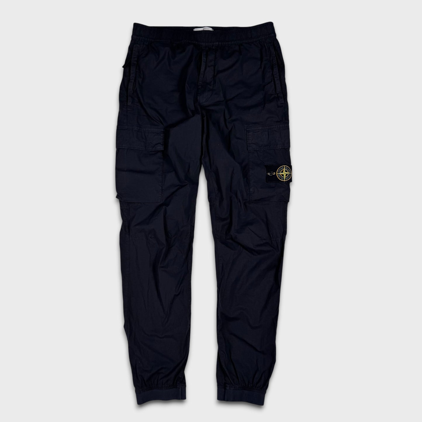 Stone Island Navy Tela Cargo Pants W32