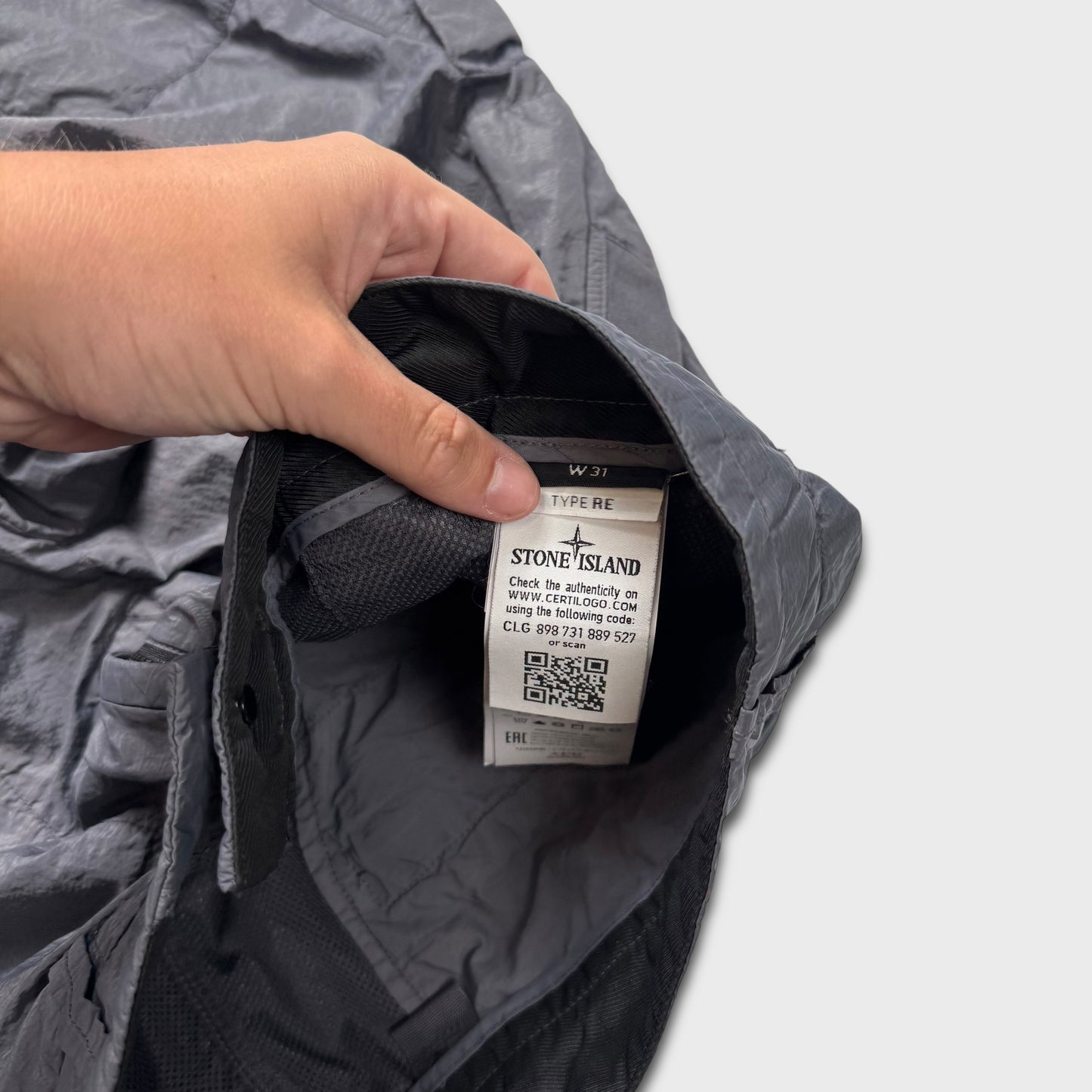 Stone Island Nylon Seersucker Cargo Pants W31