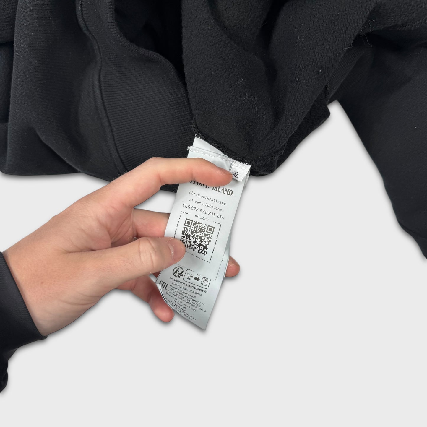 Stone Island Black Quarter Zip Sweatshirt XL