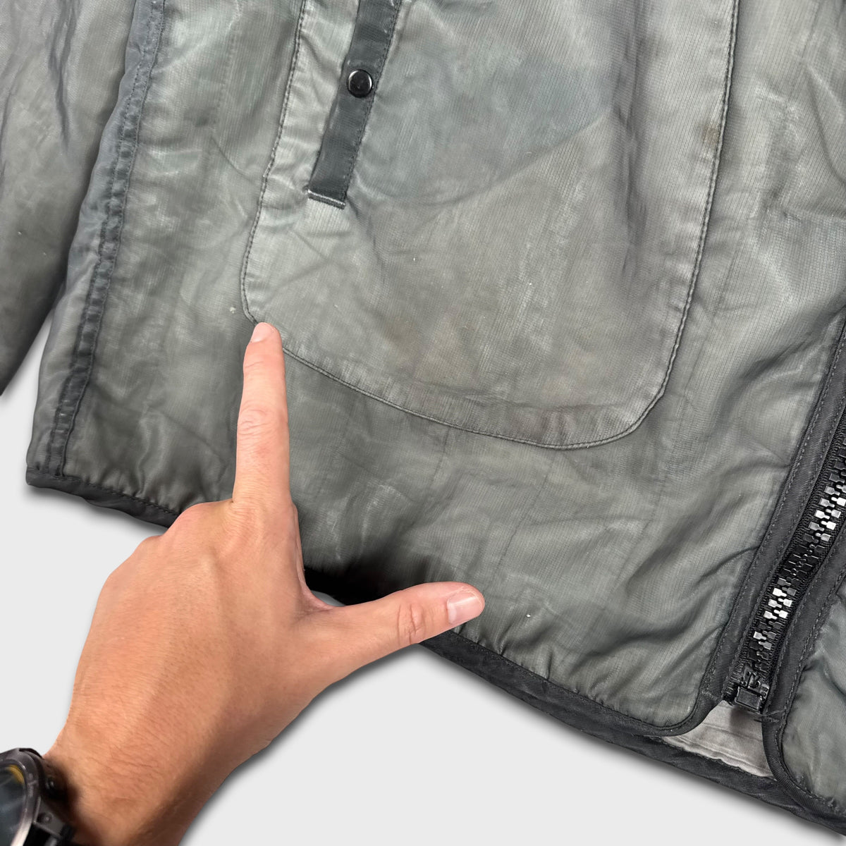 Stone Island 2001 Grey Monofilament Jacket XL
