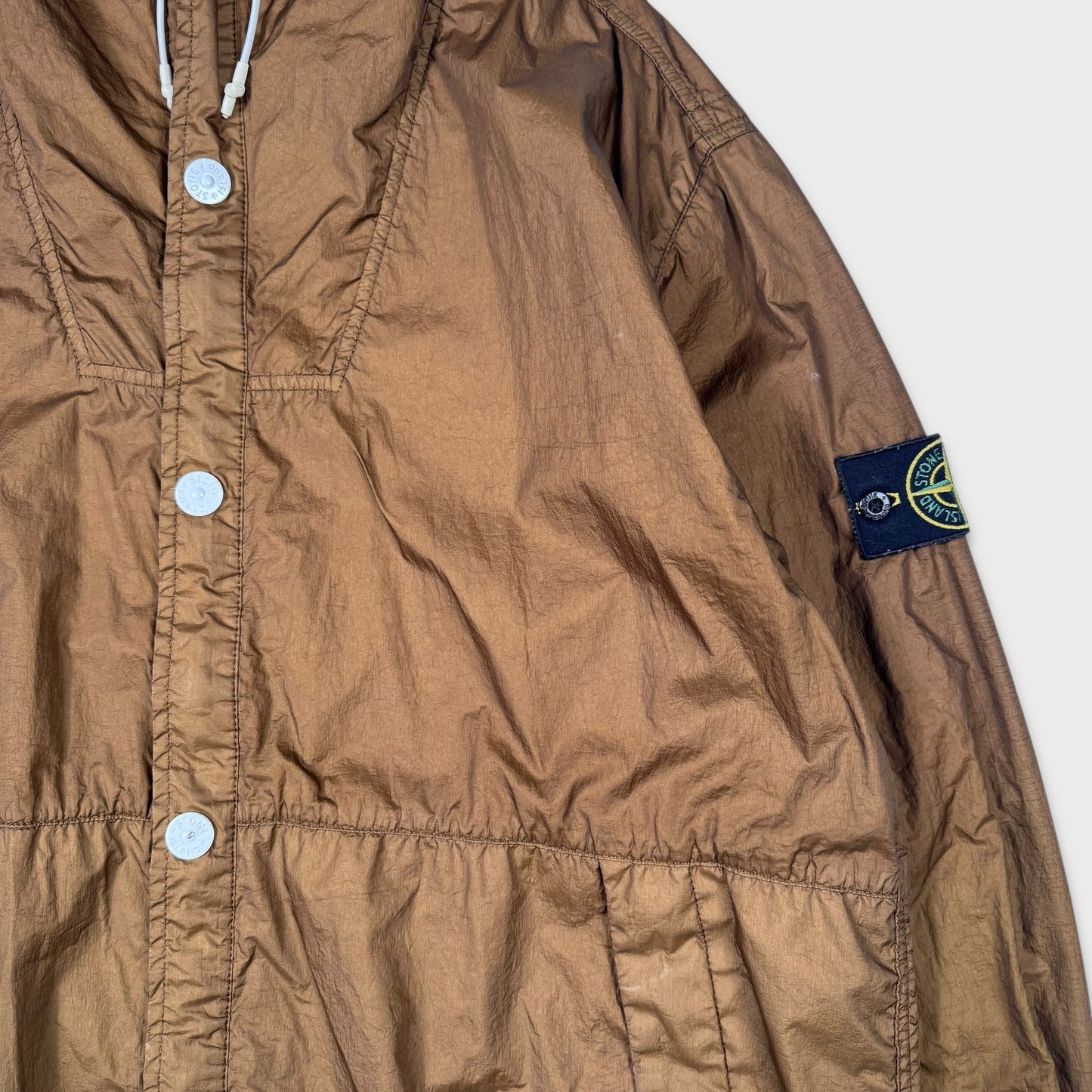 Stone Island Brown Membrana TC Jacket 3XL