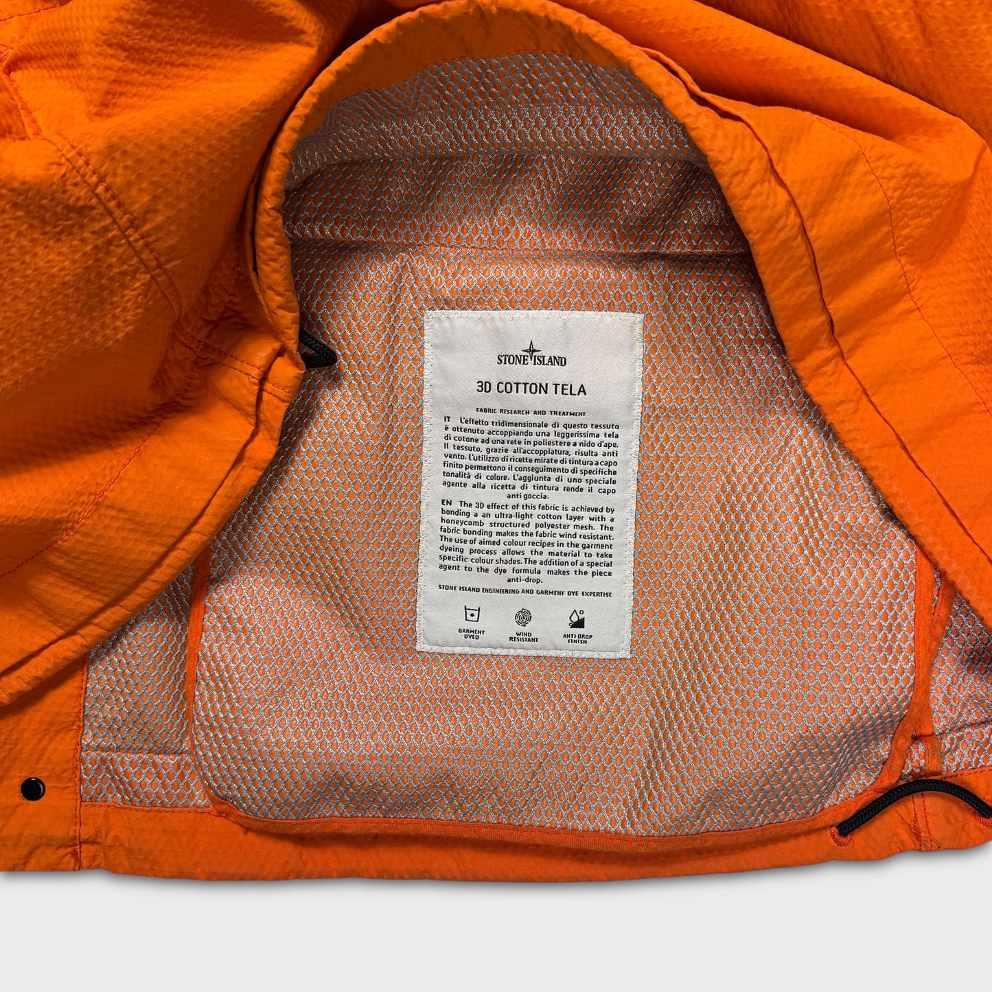 Stone Island Orange 3D Cotton Tela Multipocket Jacket XXL