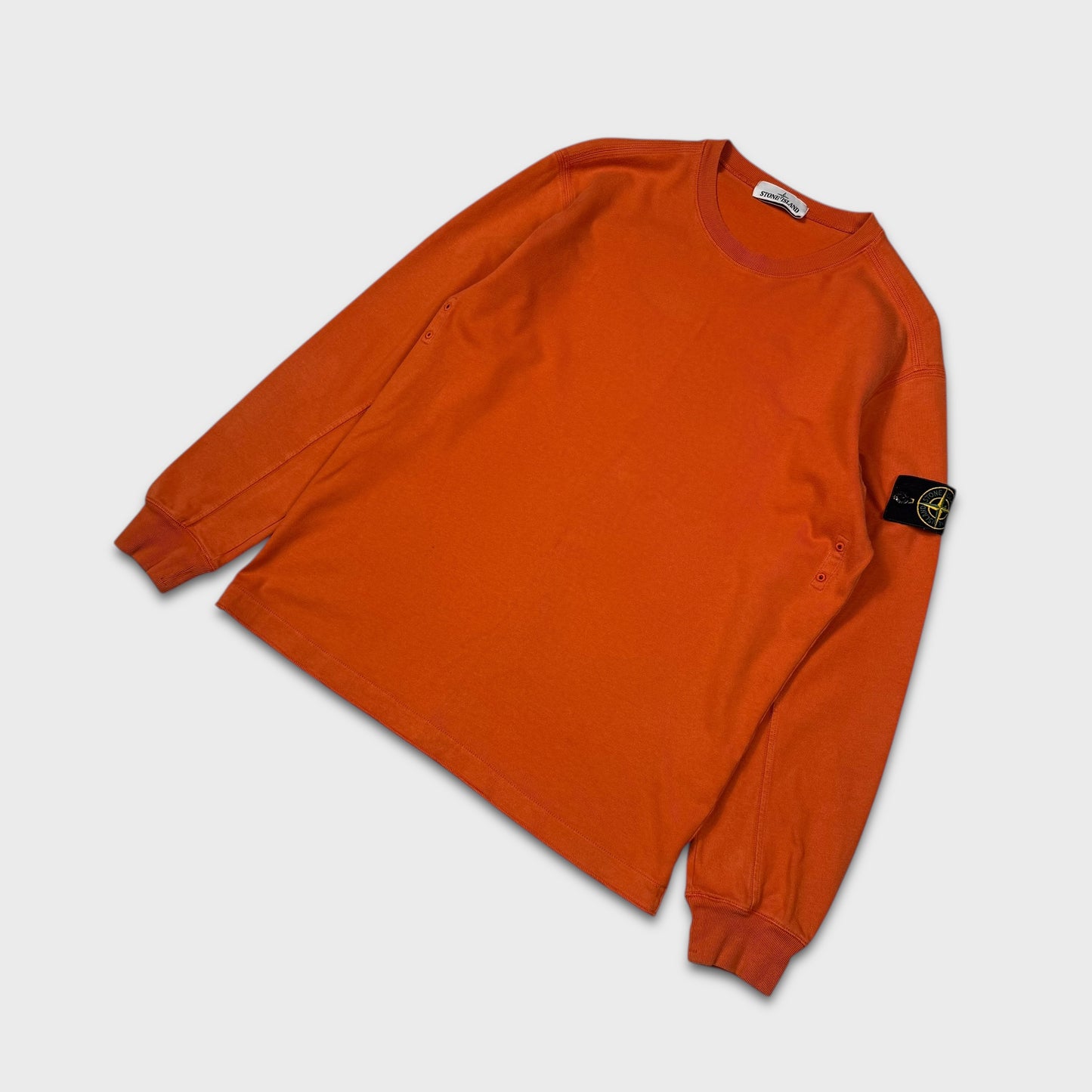 Stone Island Orange Crewneck Sweatshirt L