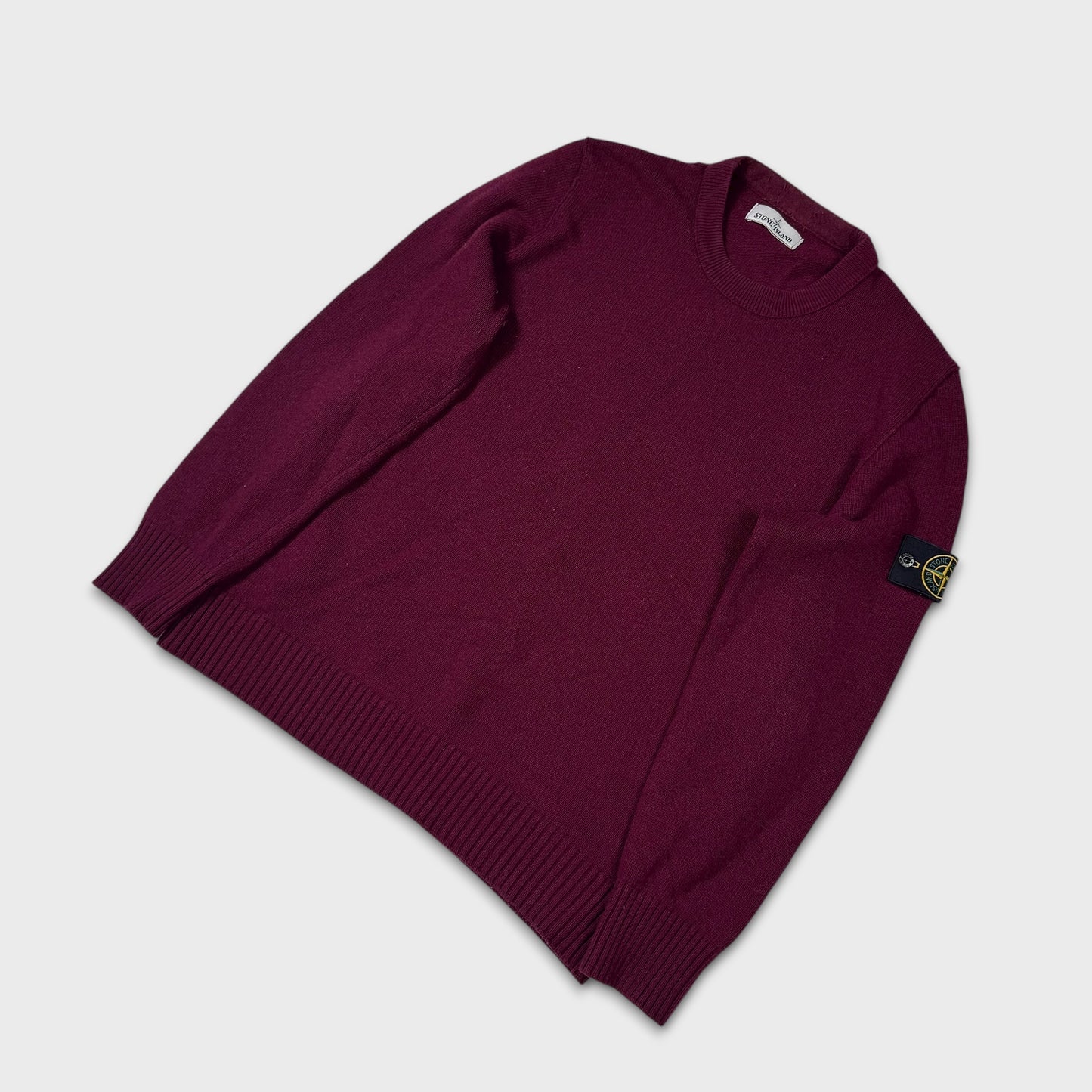 Stone Island Wine Knit Jumper XXL
