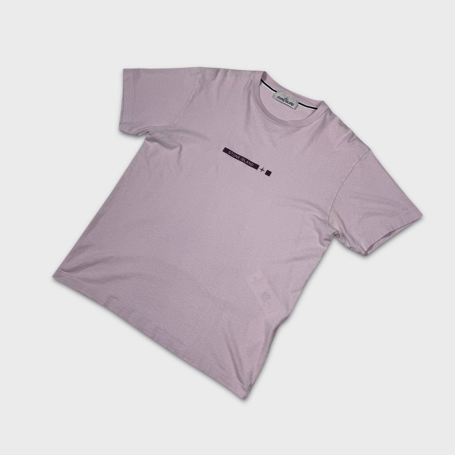 Stone Island Pink Graphic T-Shirt M
