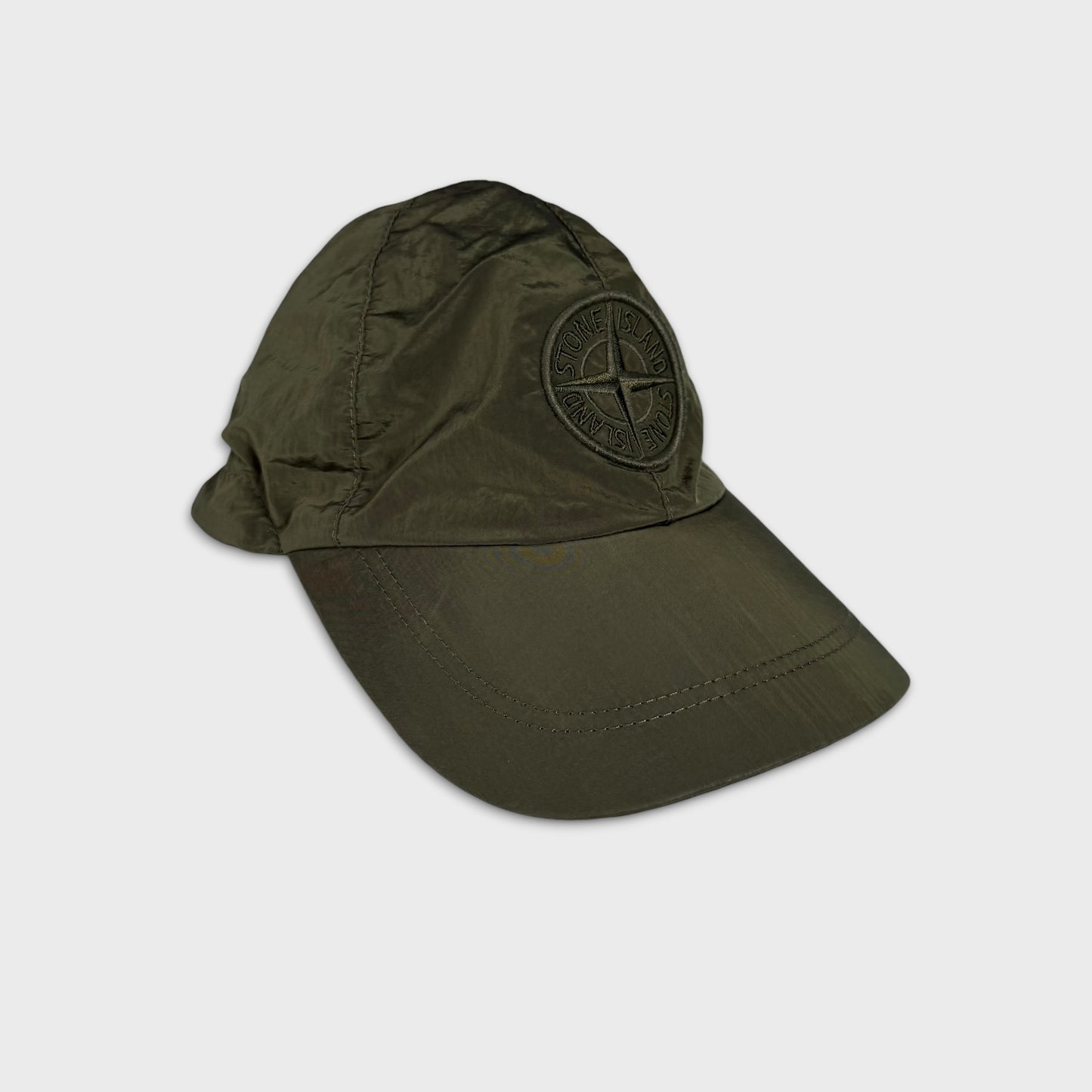 Stone Island Green Nylon Metal Cap L