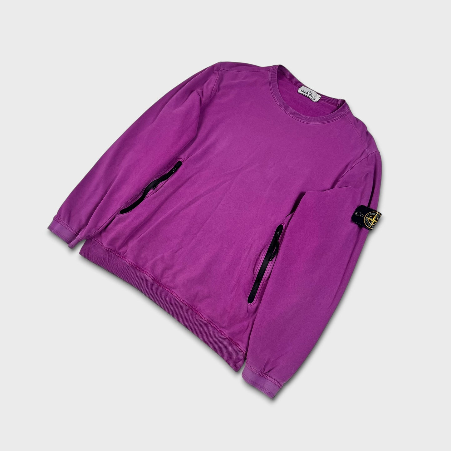 Stone Island Purple Pocket Crewneck XL