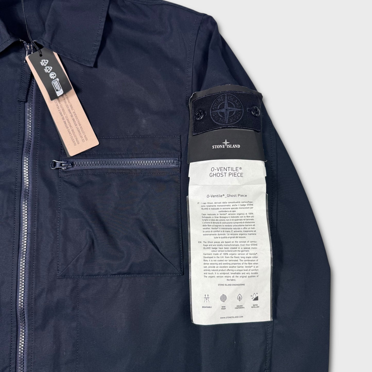 Stone Island Ghost O-Ventile Overshirt Jacket S