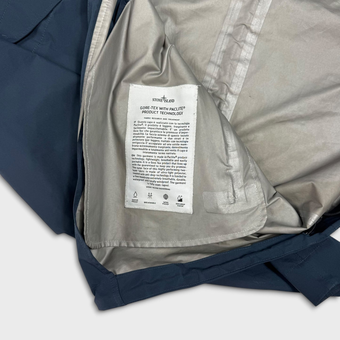 Stone Island Goretex Paclite Waterproof Jacket XL