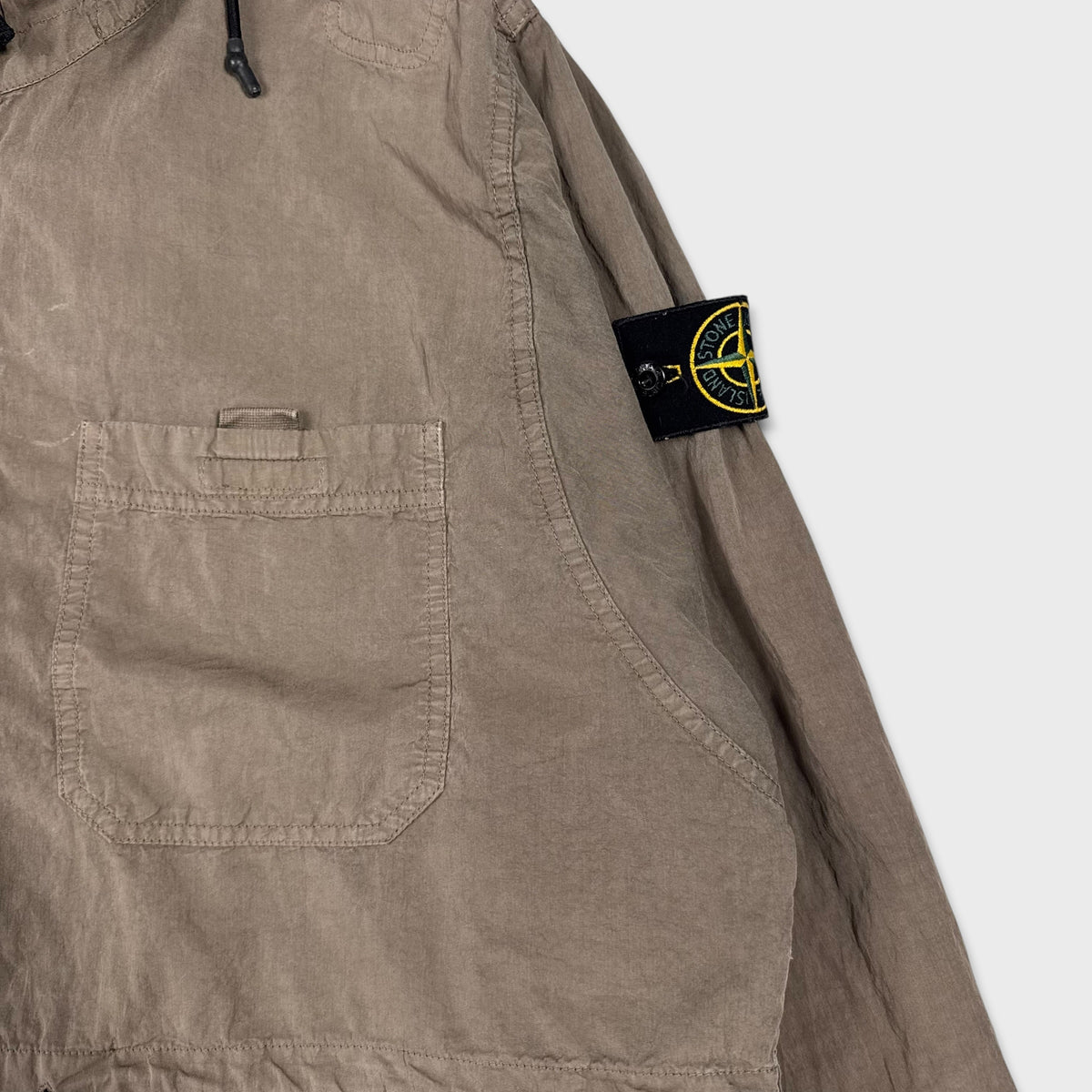 Stone Island Olive Green ‘LG’ Pullover Smock Jacket M
