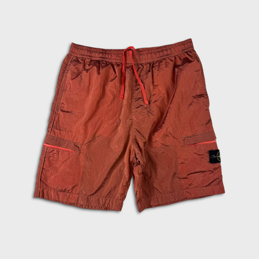 Stone Island Orange Nylon Metal Shorts W38
