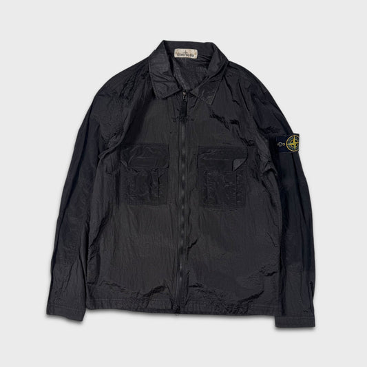 Stone Island Black Nylon Metal Ripstop Overshirt M