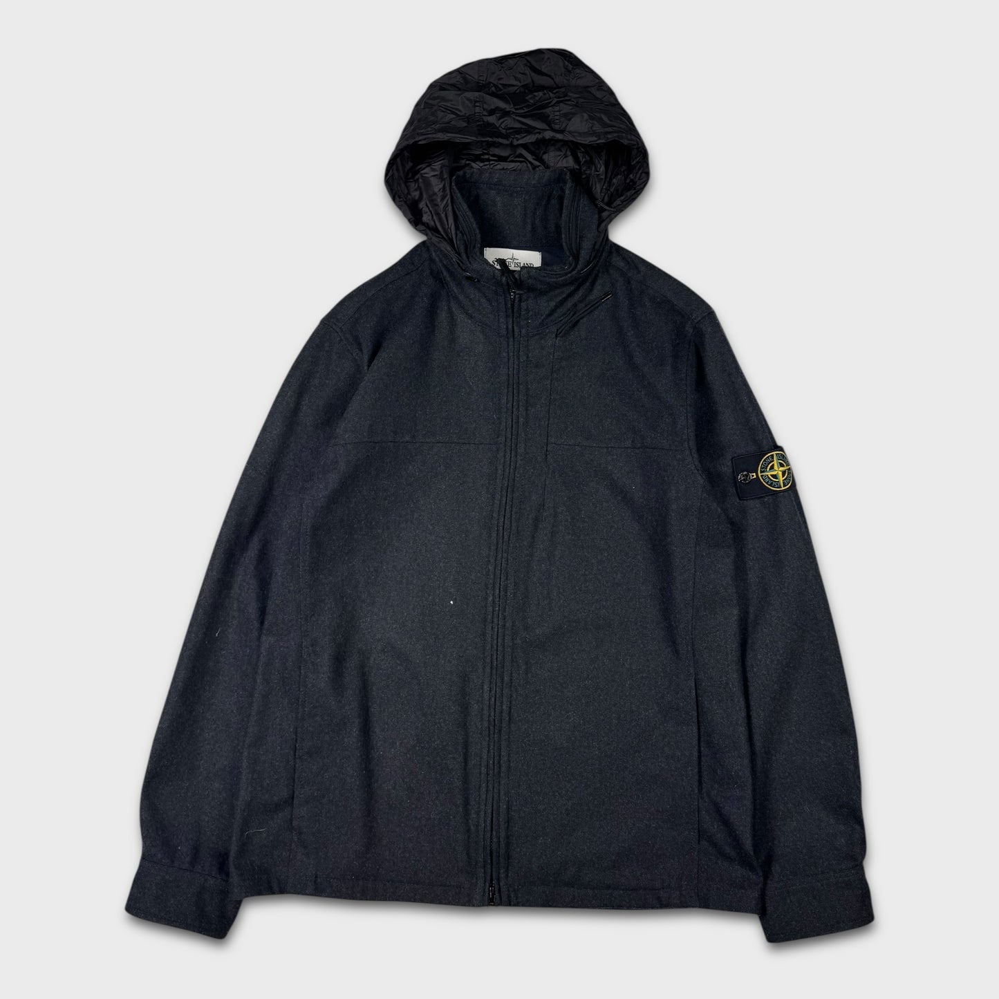 Stone Island Woolen Soft Shell w/ Nylon Hood Jacket XL