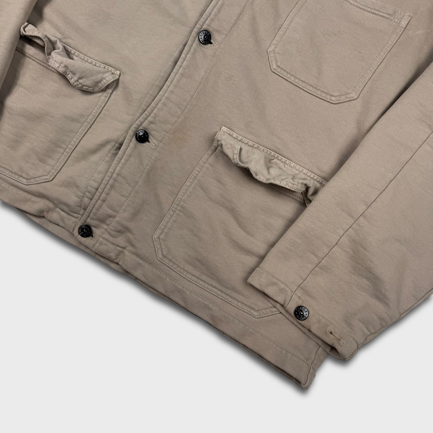 Stone Island AW96 Button ‘Green Edge’ Sweatshirt XXL