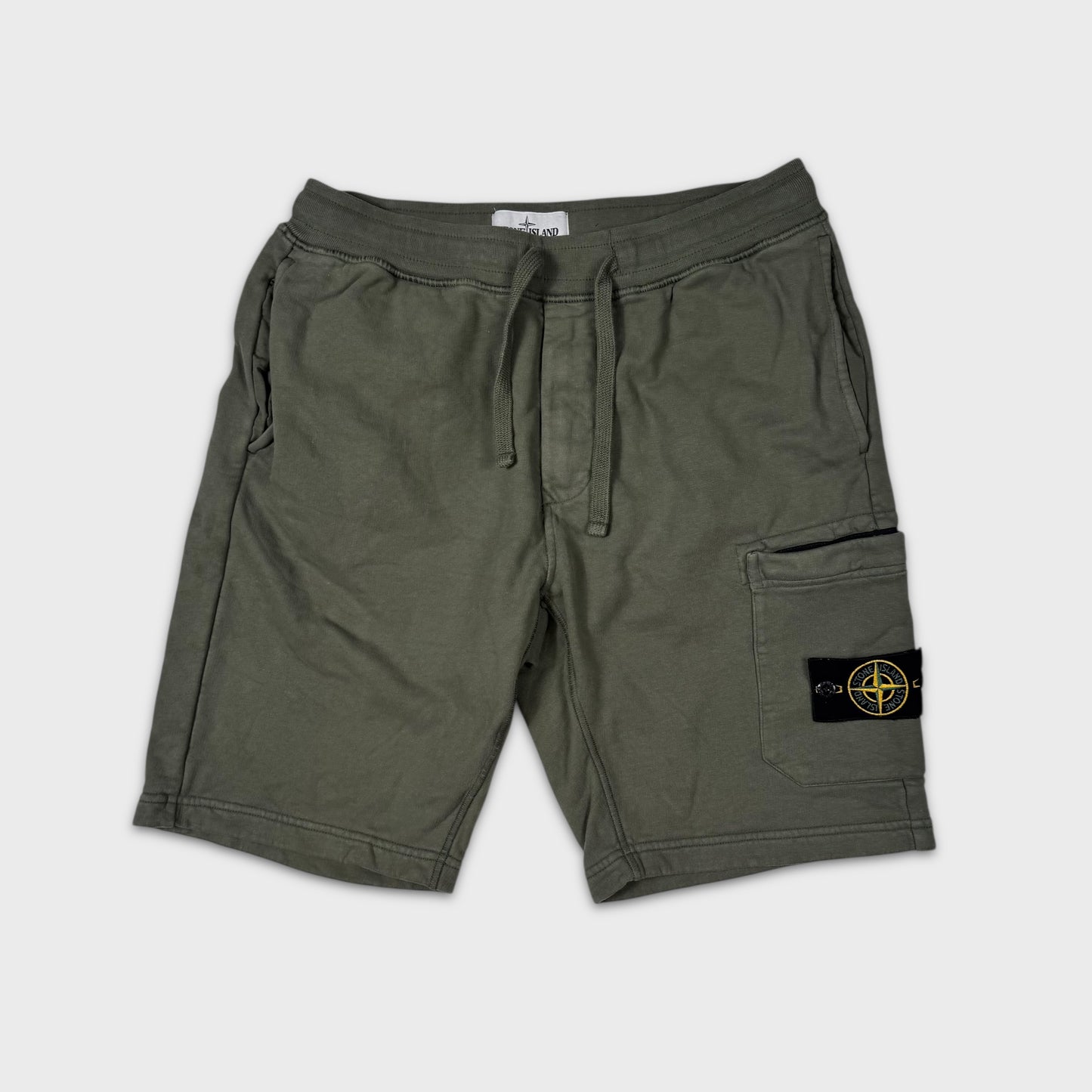 Stone Island Olive Cotton Shorts M