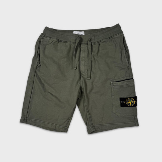 Stone Island Olive Cotton Shorts M