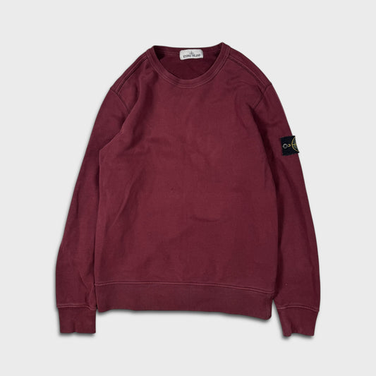 Stone Island Burgundy Crewneck Sweatshirt M