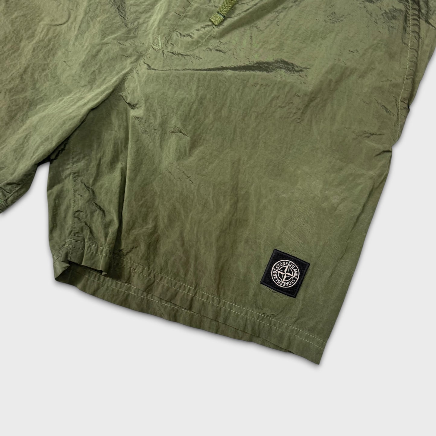 Stone Island Olive Nylon Metal Shorts L