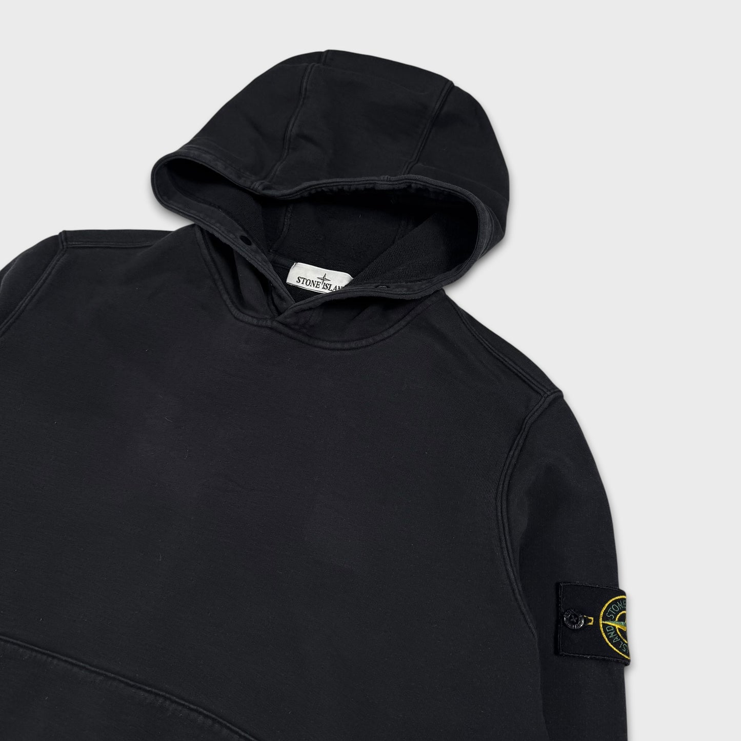 Stone Island Black Pullover Hoodie L