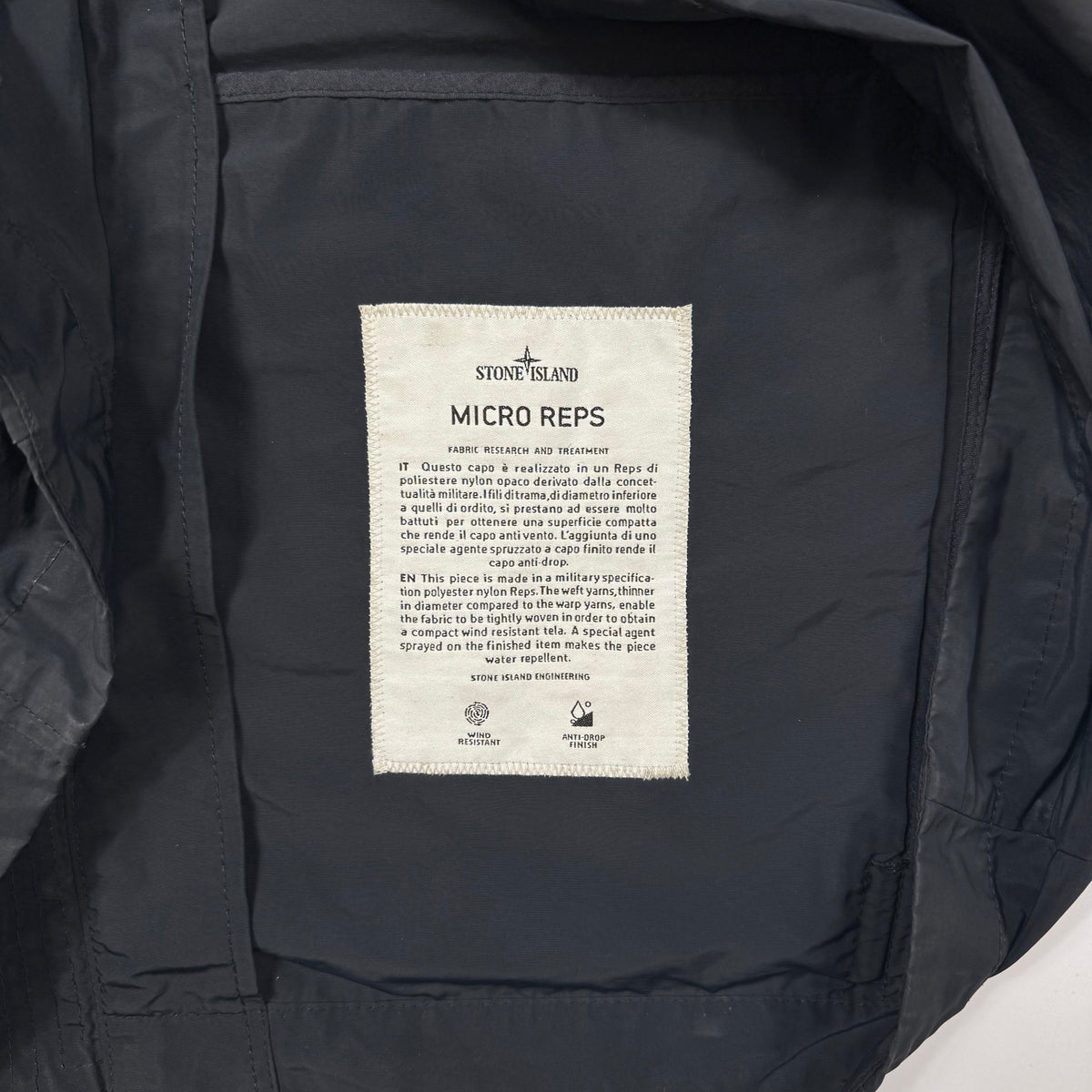 Stone Island Micro Reps Weather Resistant Nylon Jacket M