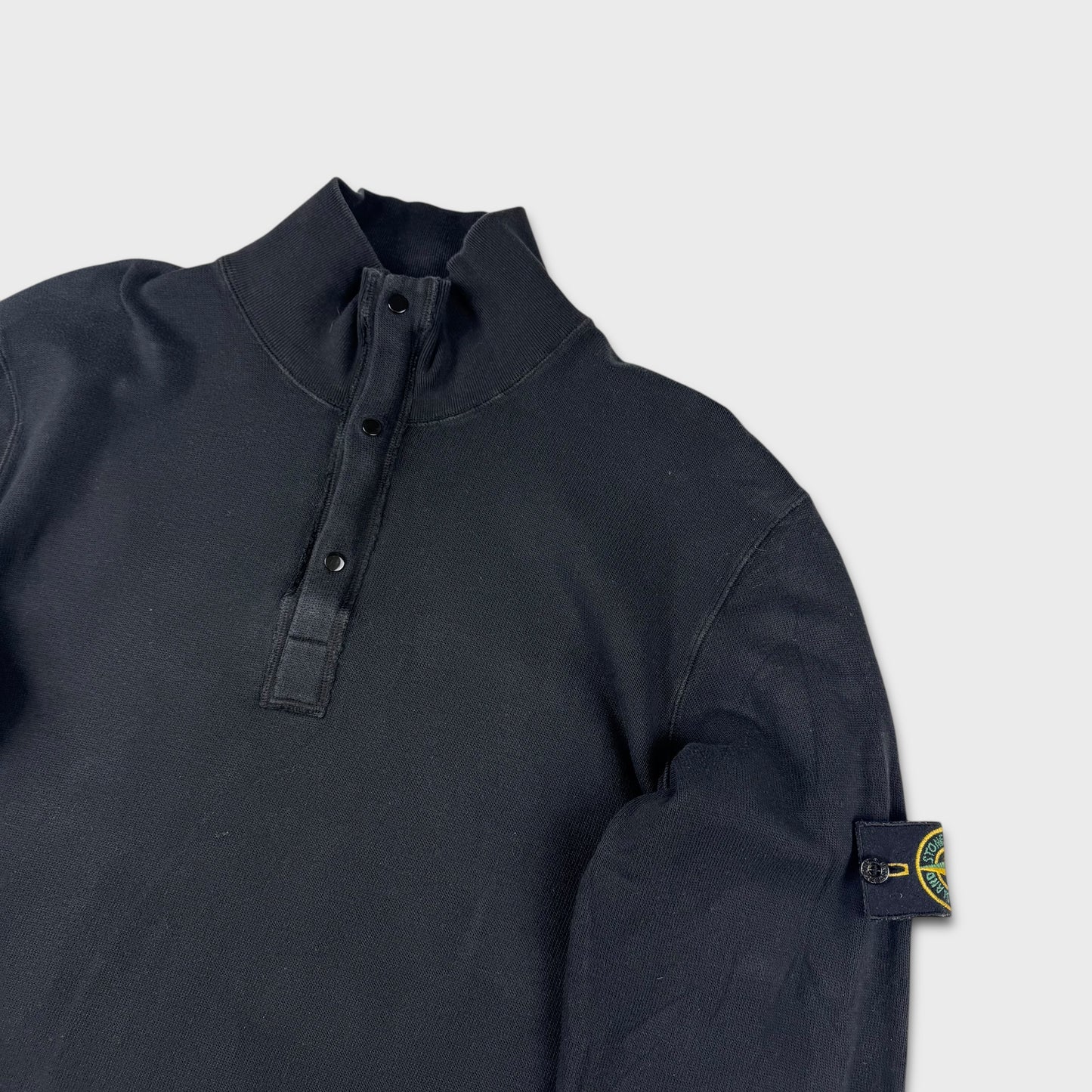 Stone Island Black Quarter Zip Sweatshirt XL