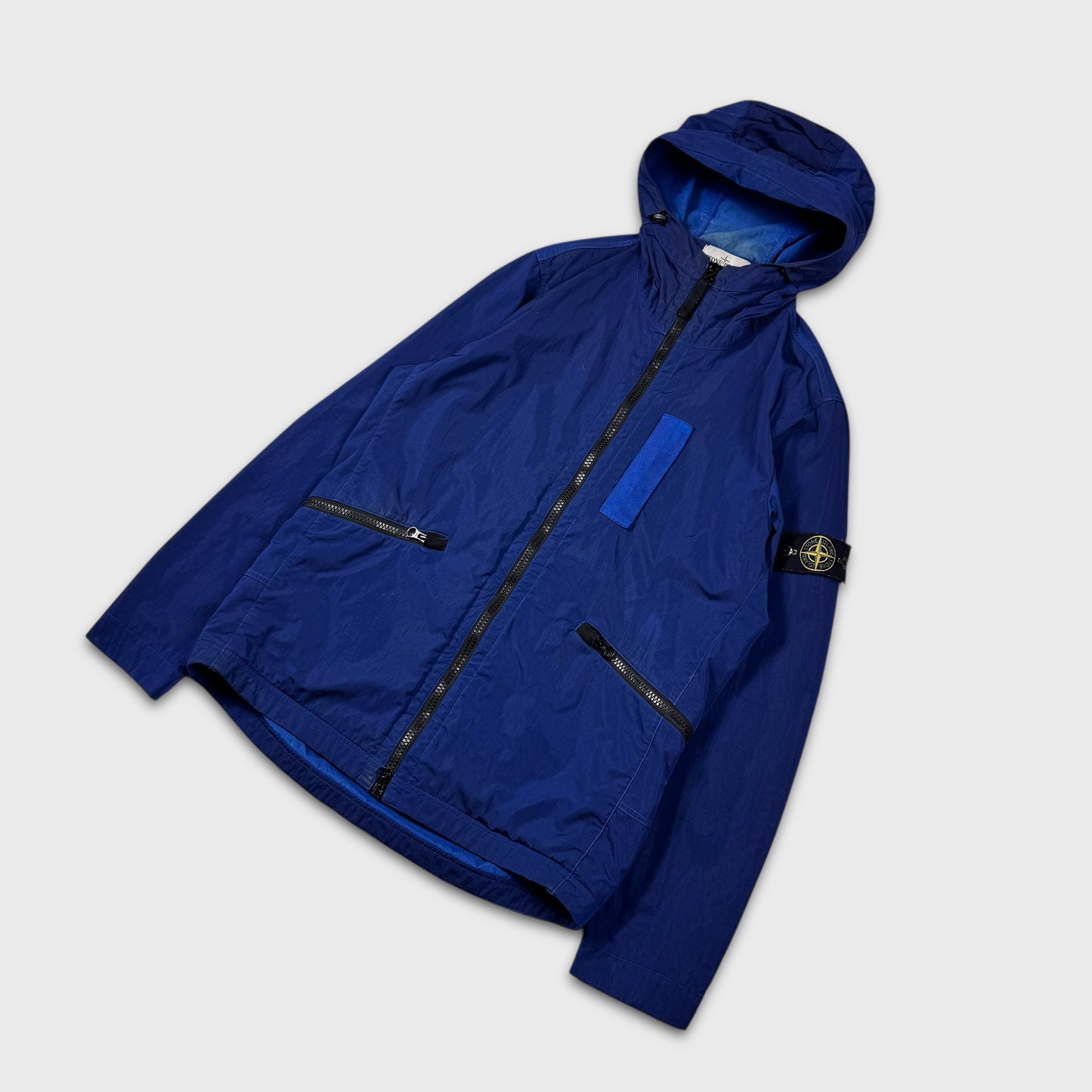 Stone Island Royal Blue Nylon Metal Flock Jacket L