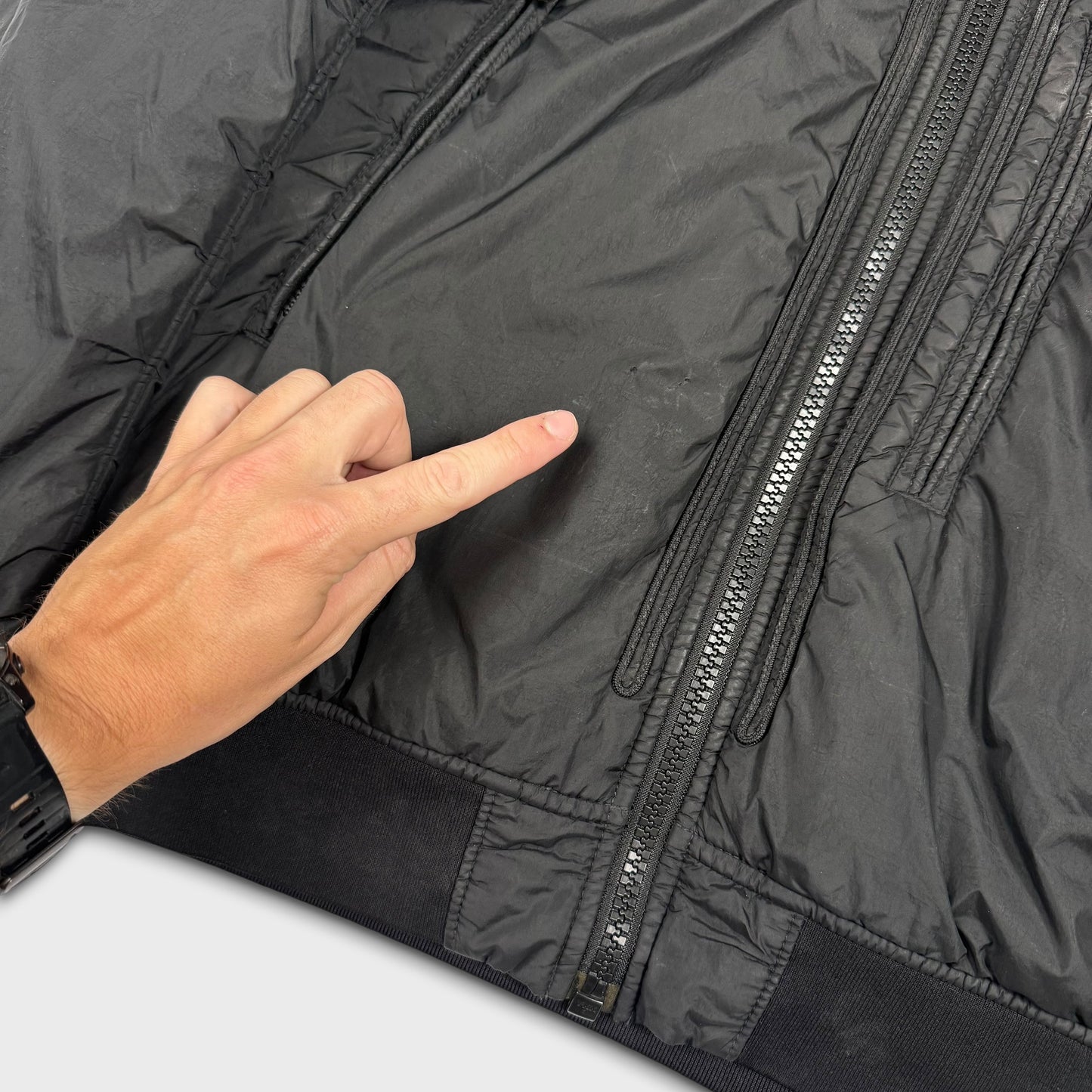Stone Island Crinkle Reps NY Hooded Jacket S