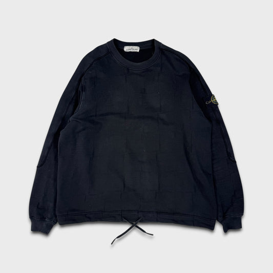 Stone Island Pattern Black Crewneck XL