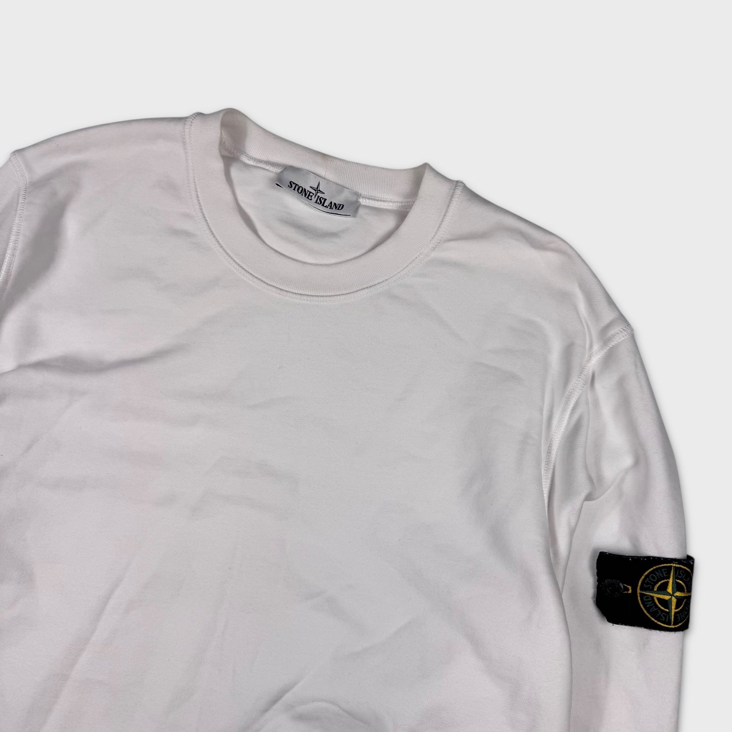 Stone Island White Crewneck Sweatshirt XL