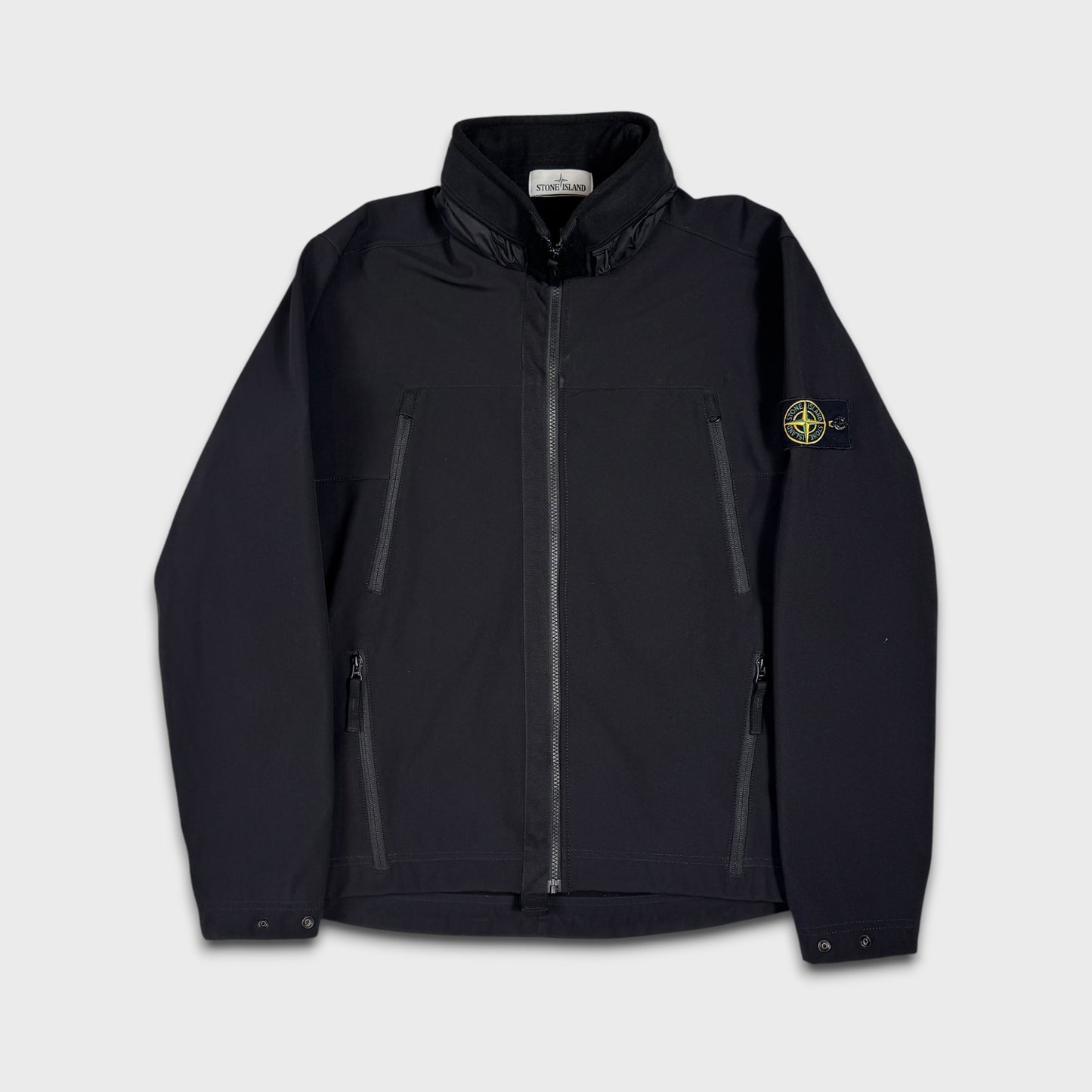 Stone Island Black Soft Shell-R Jacket XL