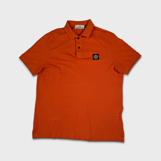 Stone Island Orange Polo Shirt L