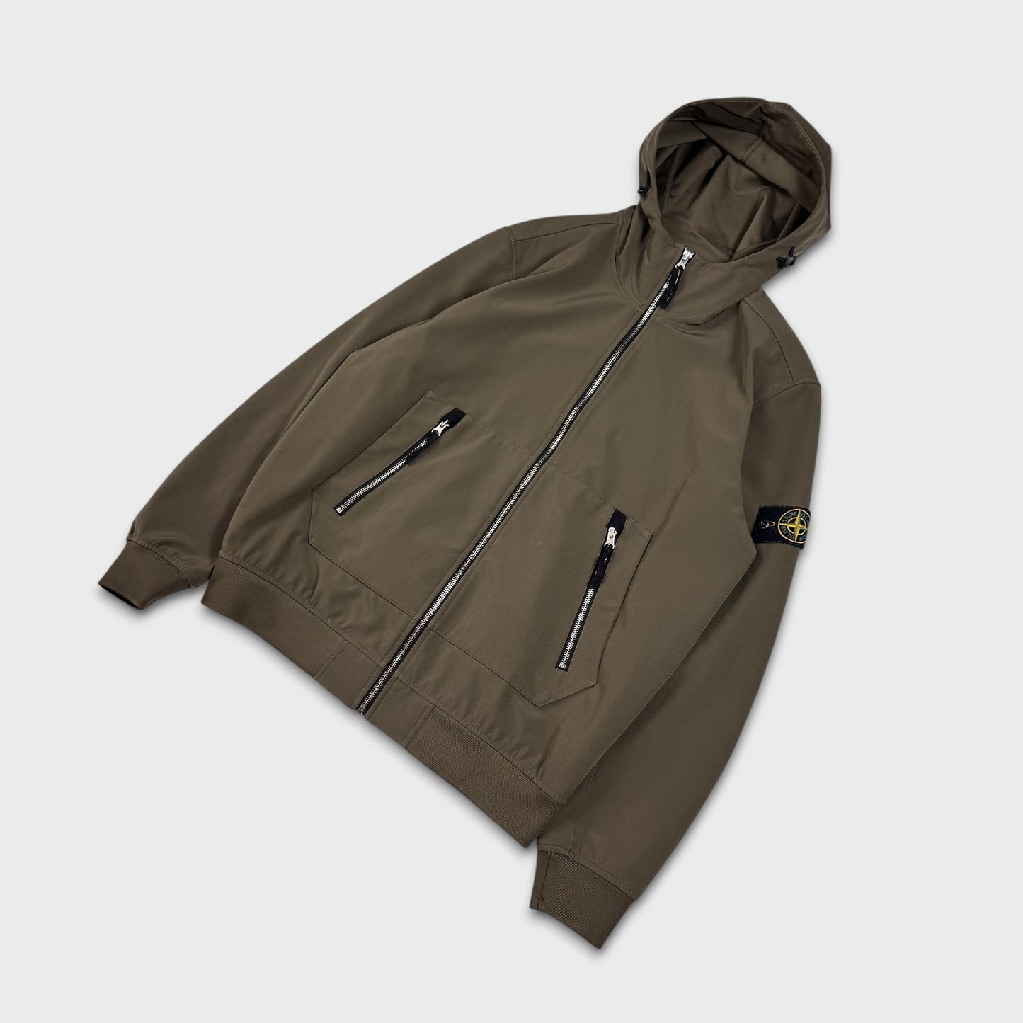 Stone Island Olive Light Soft Shell Jacket XL