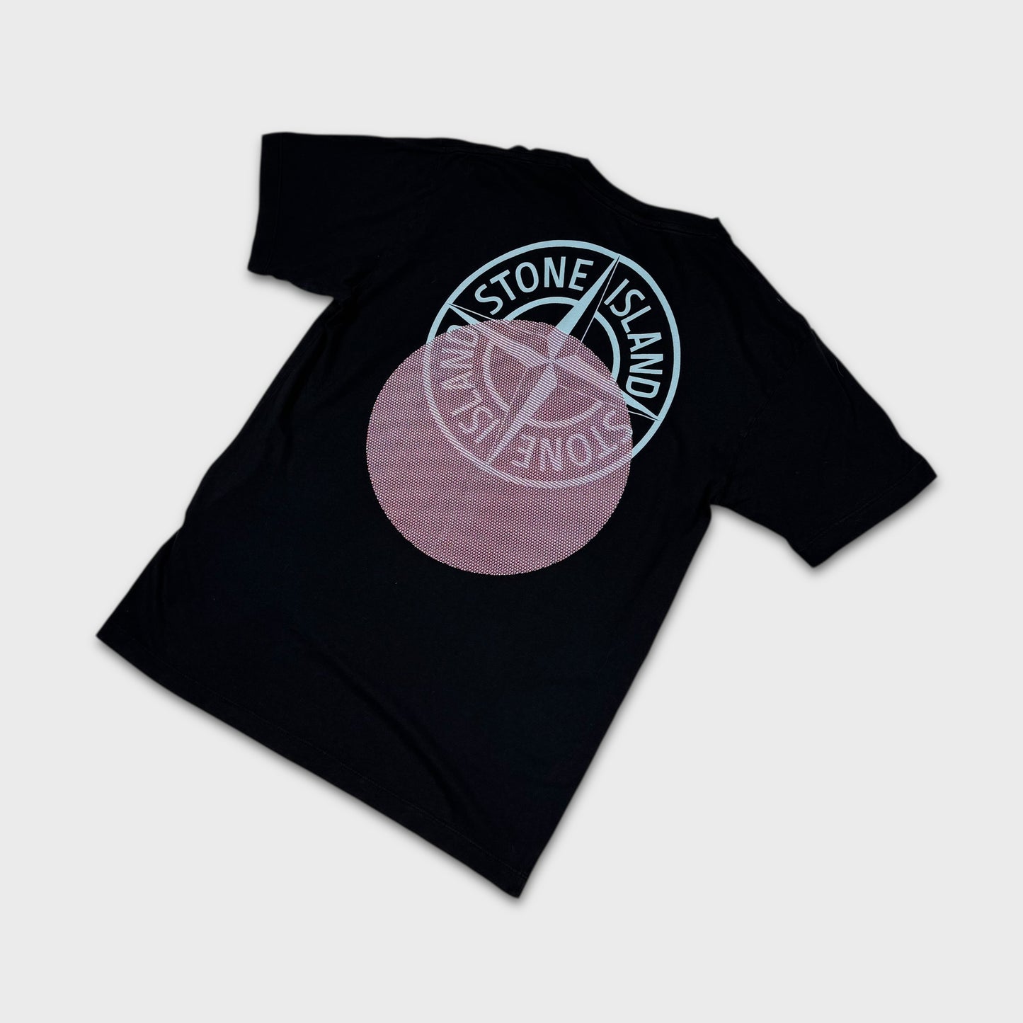 Stone Island Black Graphic Logo T-Shirt