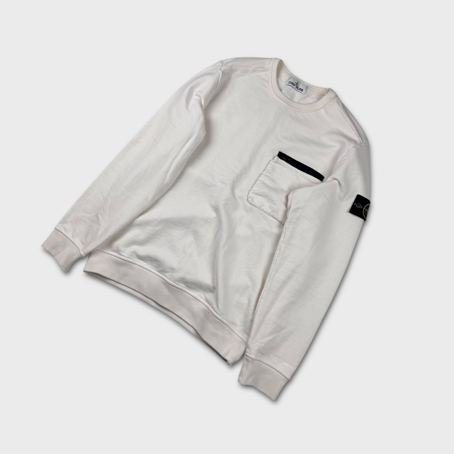 Stone Island Pocket White Crewneck L