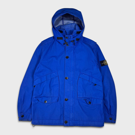 Stone Island Royal Blue 3D Cotton Tela Hooded Jacket XL