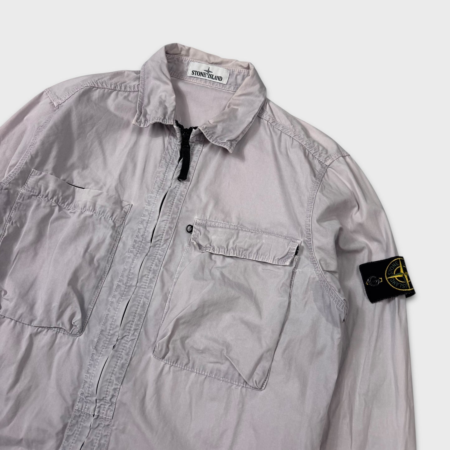 Stone Island Lavender Full Zip Overshirt L