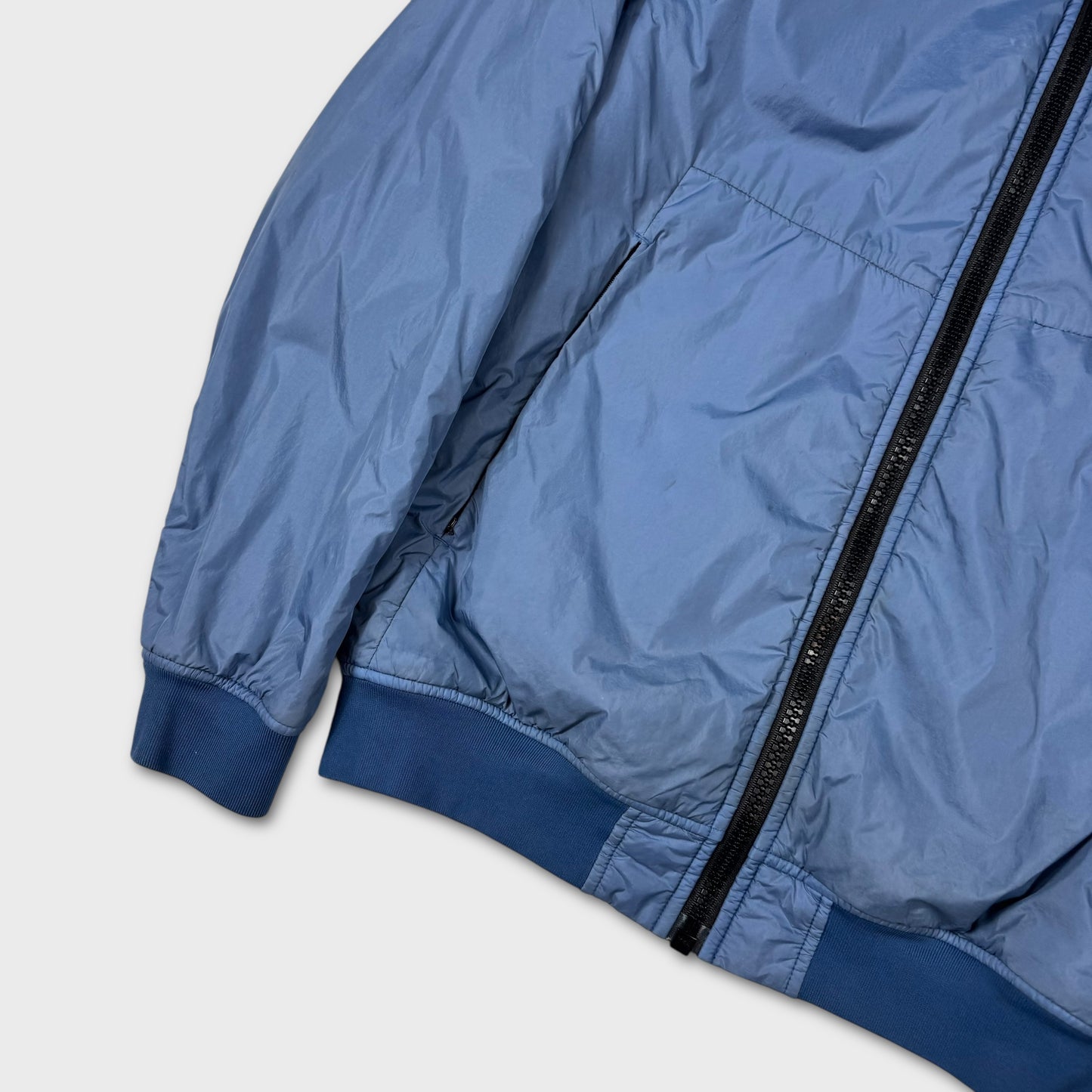 Stone Island Blue Garment Dyed Crinkle Reps Primaloft Jacket L
