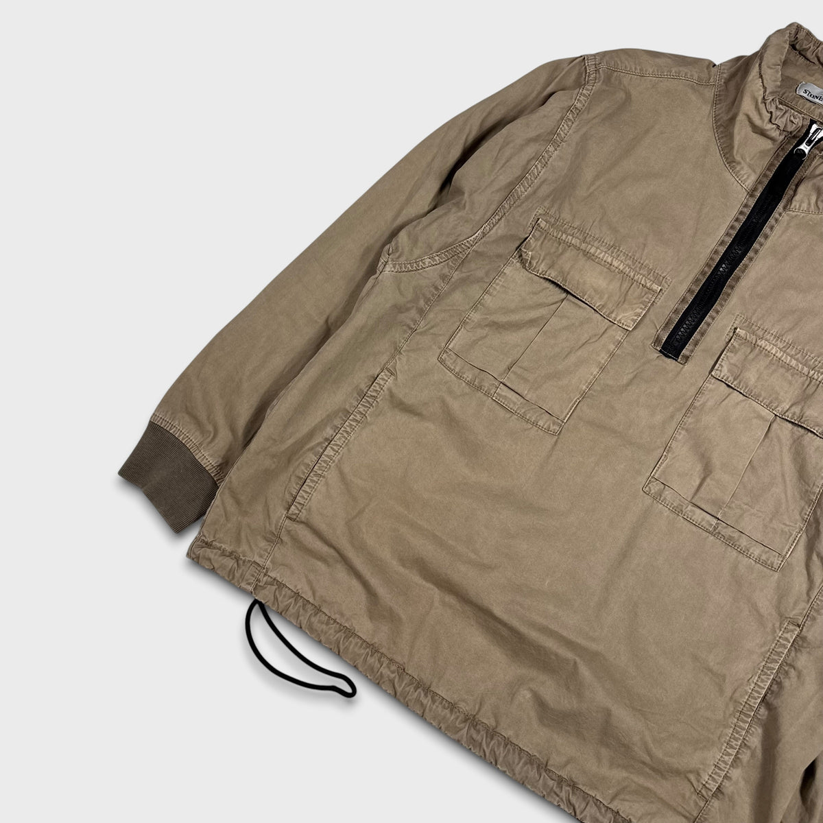 Stone Island Khaki Pullover Smock Jacket M