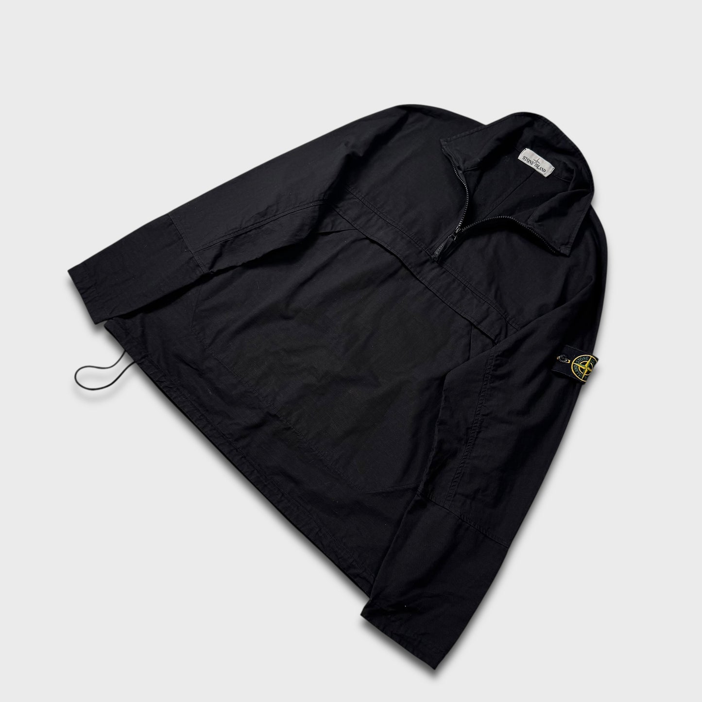 Stone Island Quarter Zip Cotton Canvas Smock Jacket M