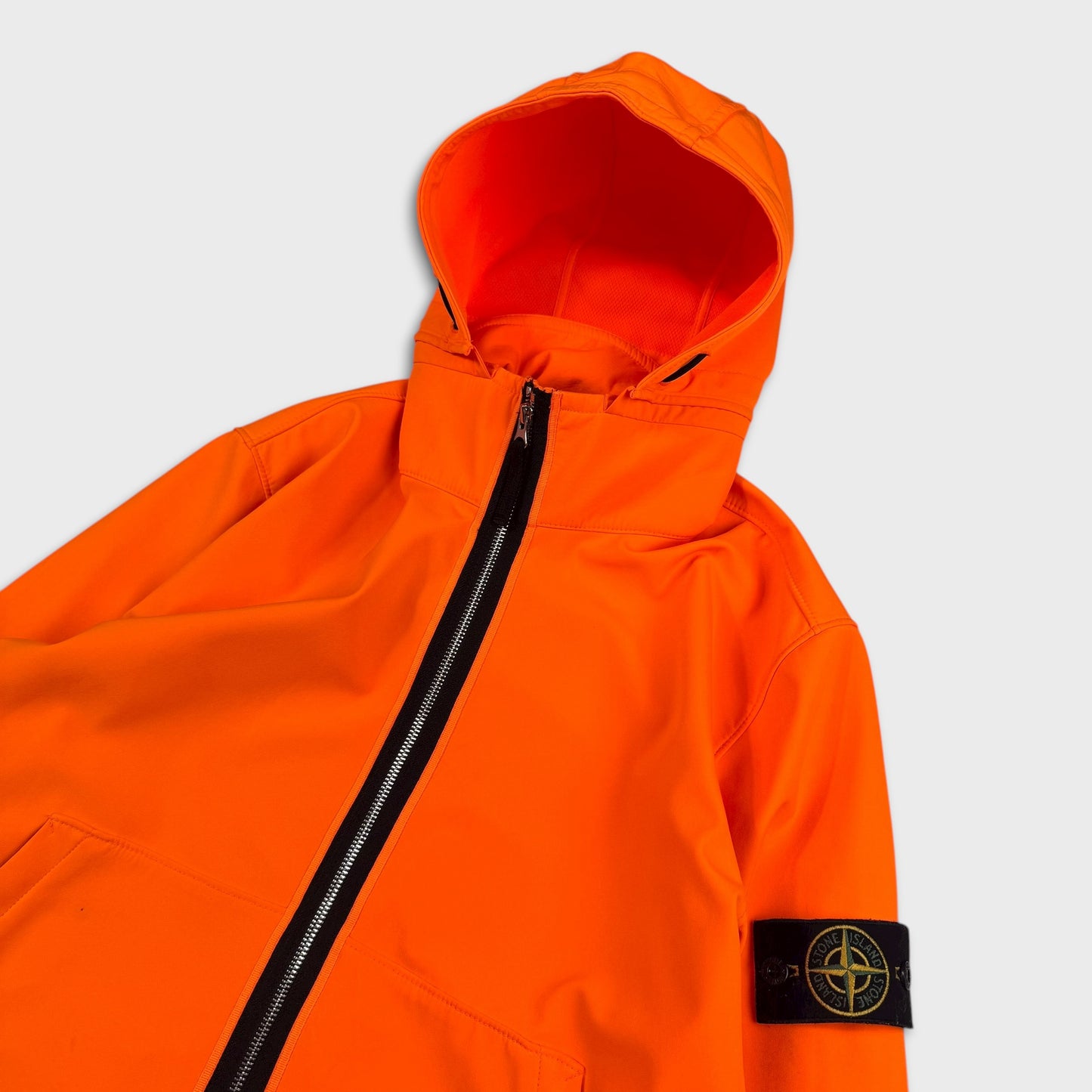 Stone Island Fluro Orange Soft Shell Jacket L