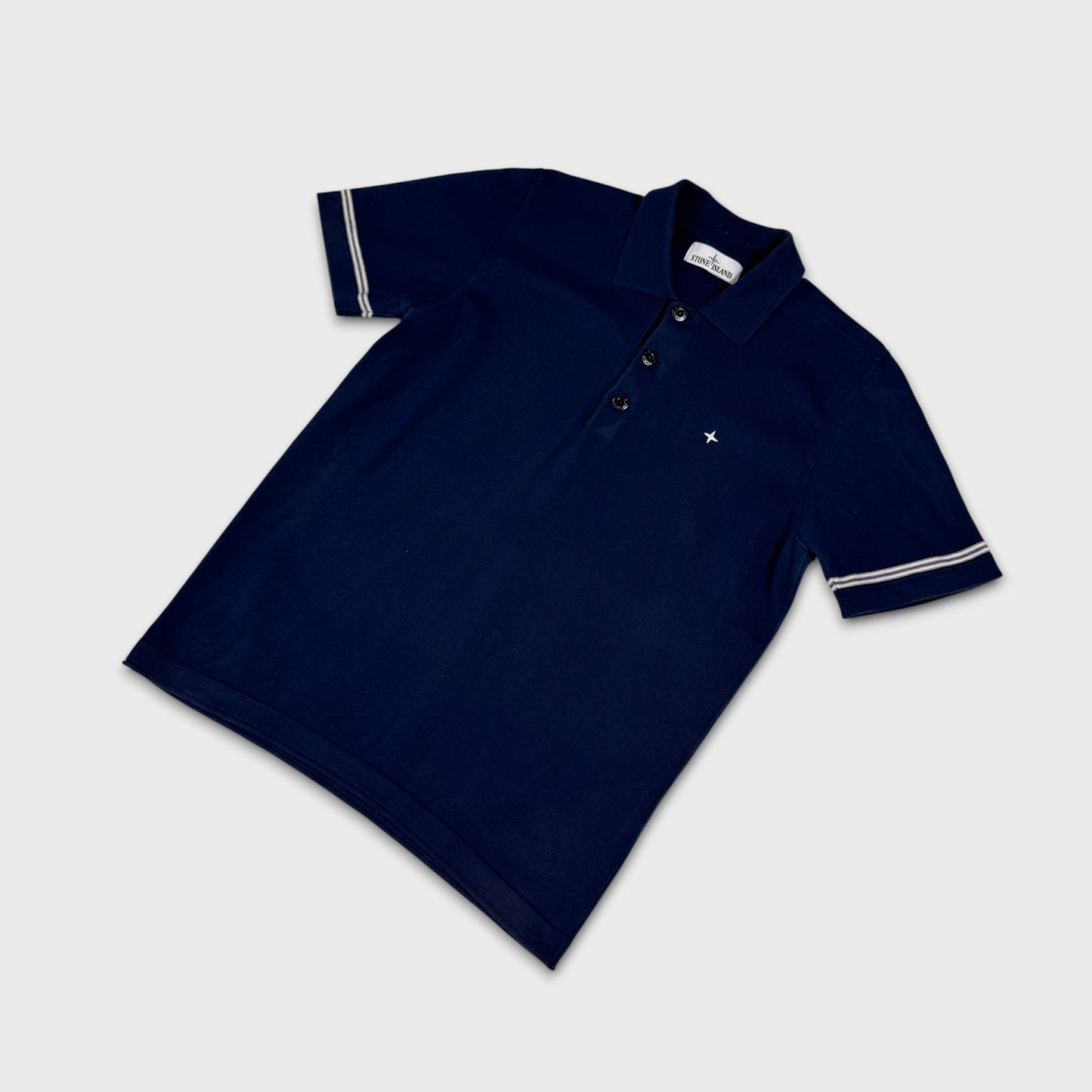 Stone Island Navy Stellina Polo Shirt L