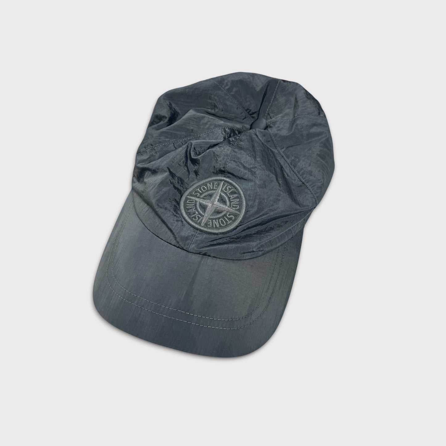 Stone Island Blue Nylon Metal Cap L