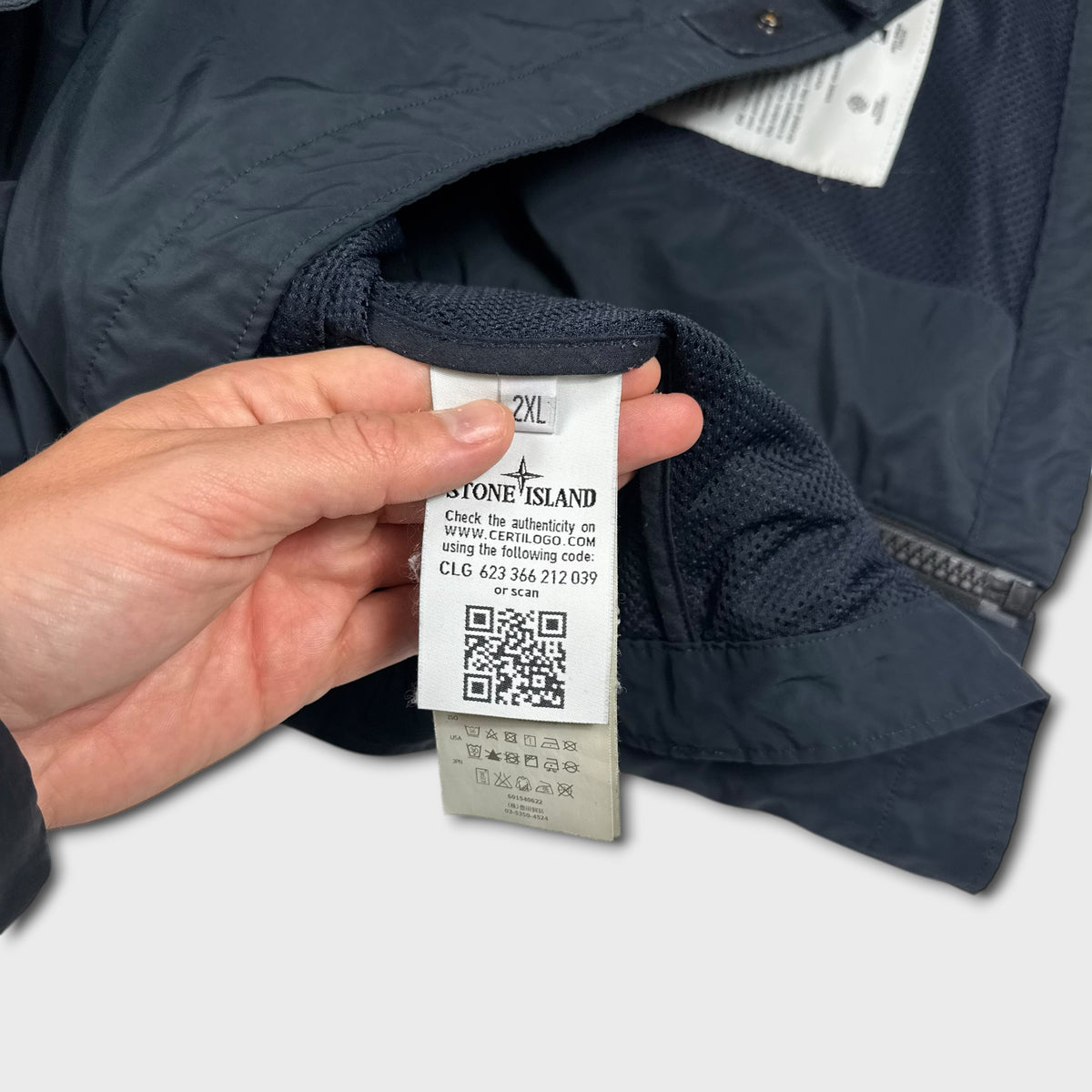 Stone Island Navy Micro Reps Weatherproof Jacket XXL