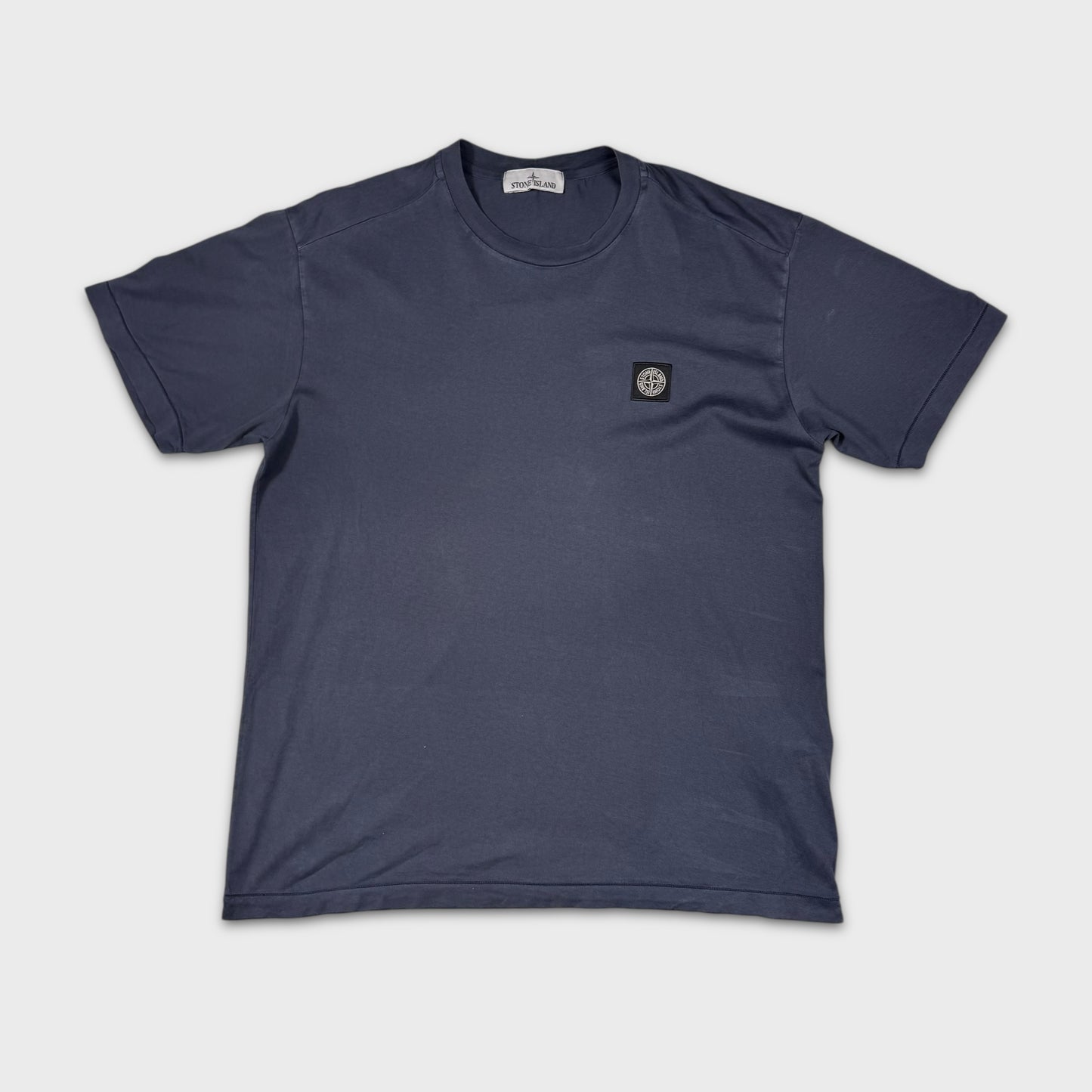 Stone Island Grey Compass Logo T-Shirt XL