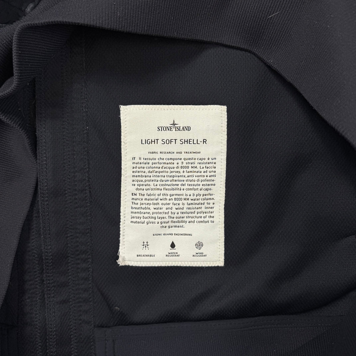 Stone Island Navy Soft Shell-R Jacket XXL
