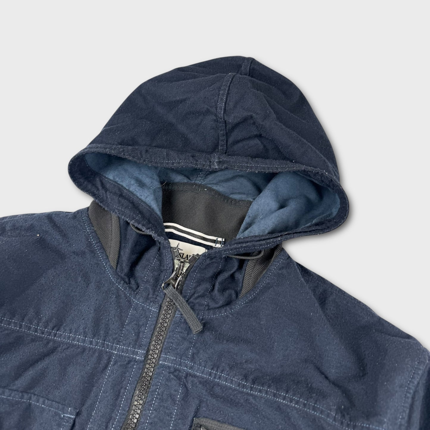 Stone Island Navy Full Zip Soft Touch Jacket XXL