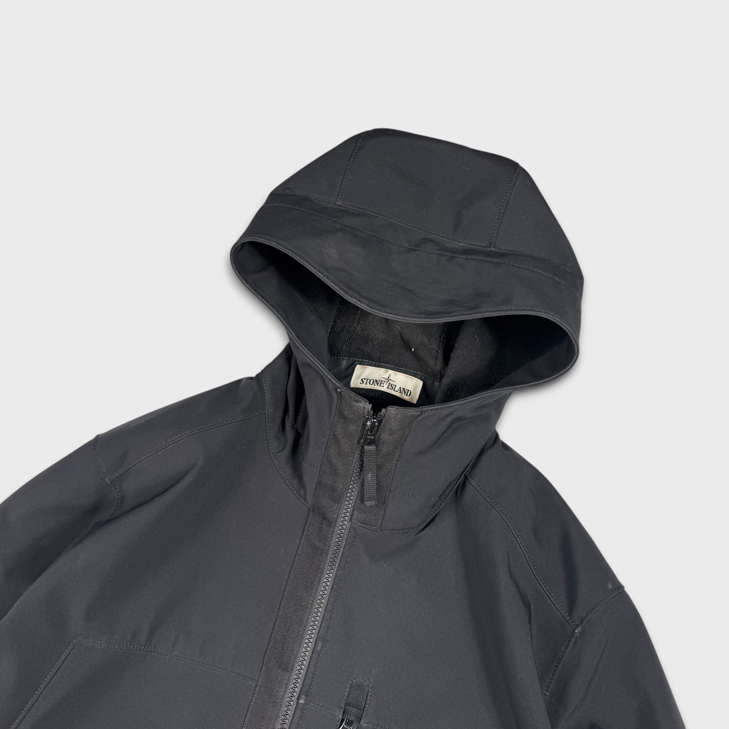 Stone Island Black Soft Shell-R Jacket XXL