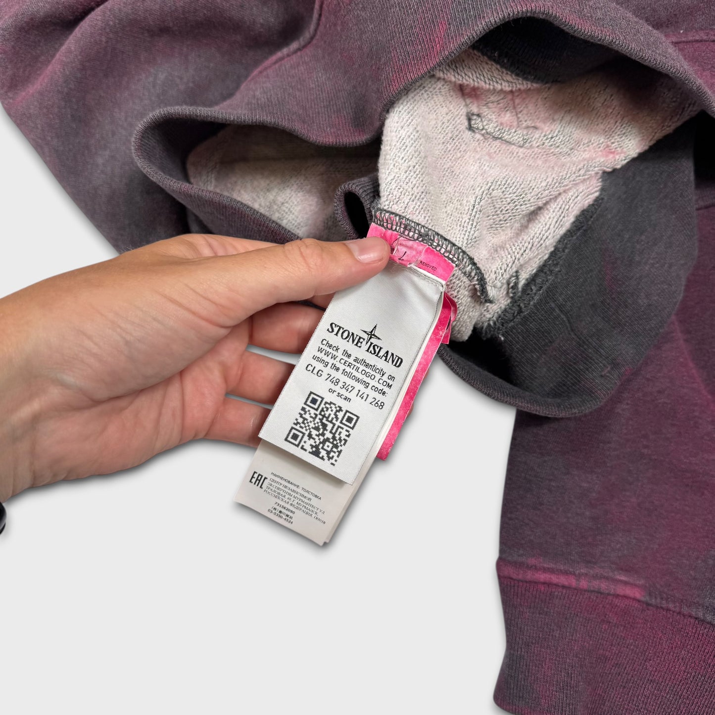 Stone Island Purple Dust Hoodie L