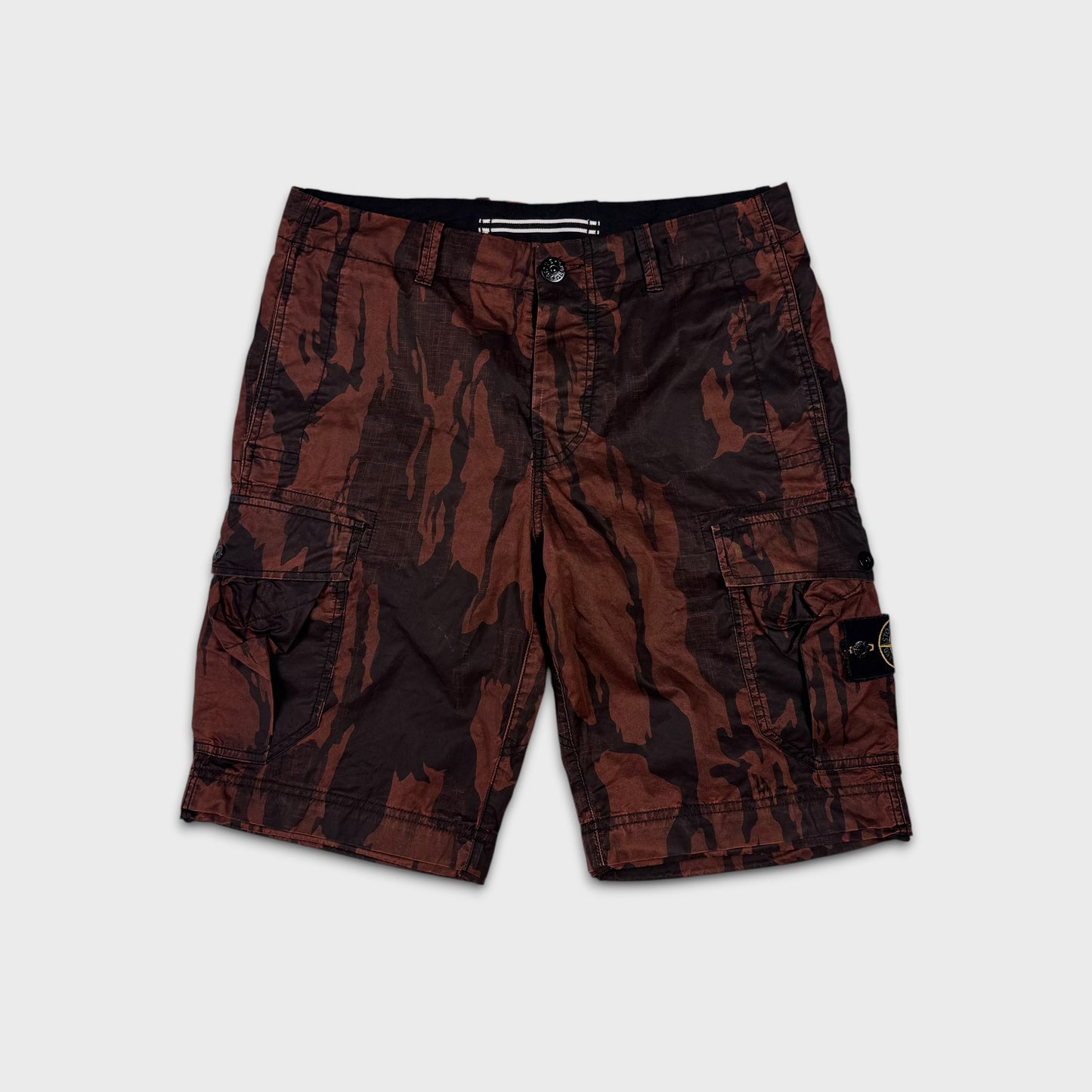 Stone Island Flowing Camo Cargo Shorts W29